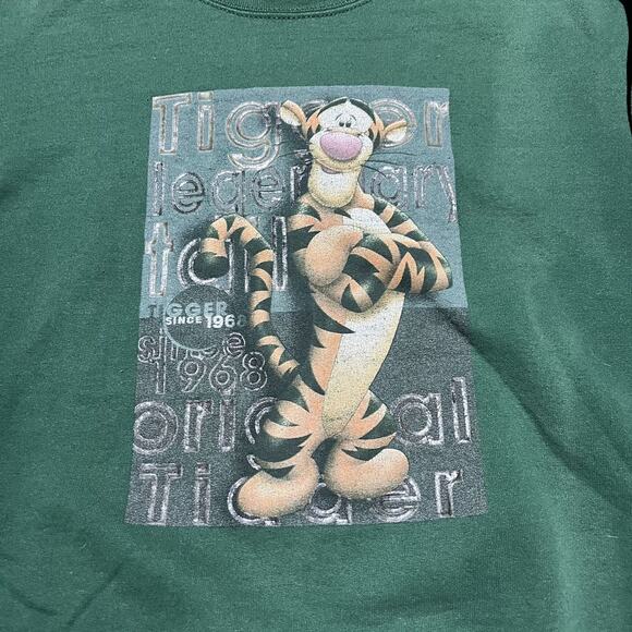 Vintage Y2k Disney Tigger Green Cartoon Sweatshirt - Picture 2 of 3